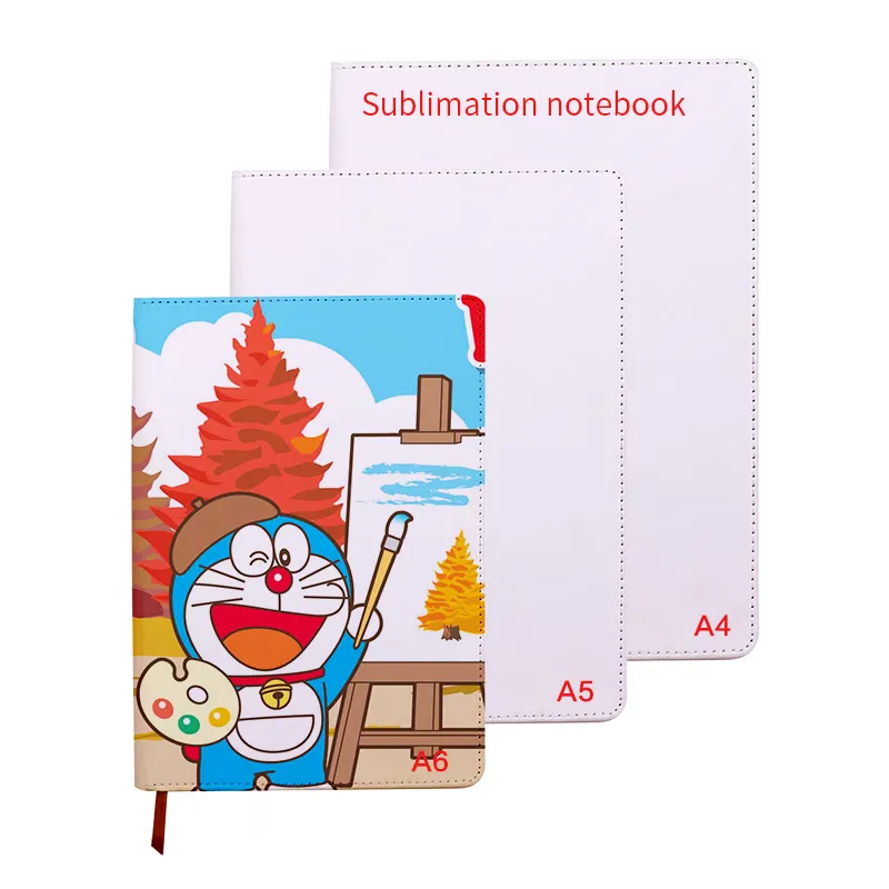 Custom Print Leather PU Sublimation Journal Notebooks Blank A5 size