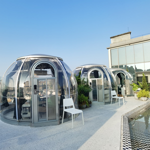 Tente igloo mobile en polycarbonate dôme géodésique PC résistant au feu pour le camping en plein air pour les restaurants Trade Show Resort - Product Image 1