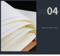 Bmamen — carnet de notes A5 en cuir PU, carnet de notes à feuilles libres avec classeur à 6 anneaux, 100 feuilles