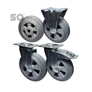 8 Zoll langlebige Hochleistungs-Anti statik TPR Airport Trolley Wheel Schwenk rolle für Flugzeug gepäck wagen Wheel Teflon Caster