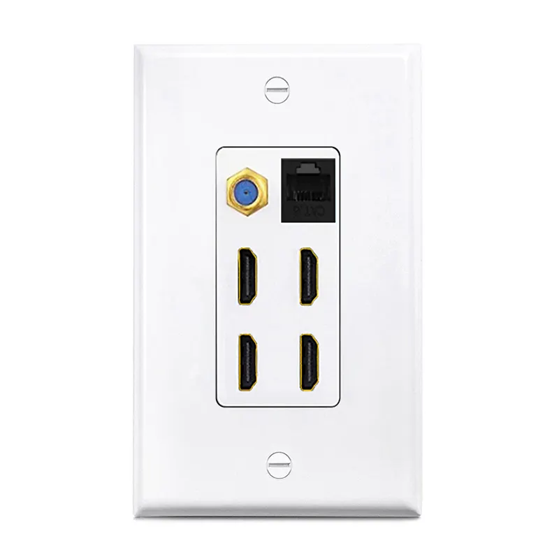 US Standard ETL Listed OEM ODM Free to combination HDMI TV Phone Plug Wall Switches Outlets 20A/15A US Plug Electric Socket