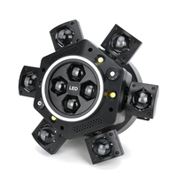 Source de lumière laser LED à 6 bras, effet de faisceau stroboscopique rouge et vert, pour les fêtes de DJ et les lumières de projection de parcs à thème, fabrication OEM/ODM