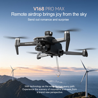 Drone RC professionnel 2026 V168 MAX HD à double caméra GPS, sans balais, longue portée, WIFI FPV, application, écran plastique 4K