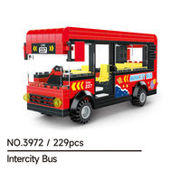 Wange 3972 Bus interurbain, transport urbain, ensemble de blocs de construction en plastique ABS pour enfants, jouet éducatif à assembler, à partir de 14 ans