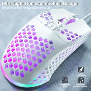 Ratón para Juegos con Cable SOLAKAKA SM900 con Iluminación RGB Honeycomb Hollow, de Buena Calidad, para Computadora y Oficina - Product Image 5