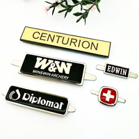 Plaque de logo rectangulaire personnalisée en alliage de zinc émaillé, étanche, style vintage, tendance, pour bagages et valises