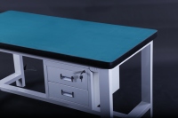 Banc de travail antistatique robuste à double tiroir, bancs de travail pour électriciens, banc de travail ESD, bureau de construction, vente chaude