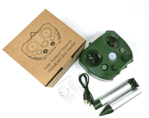 Repelente ultrasónico solar al aire libre nocturno animal pájaro salvaje repelente de plagas con panel solar - Product Image 2