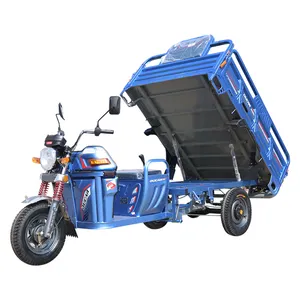 Взрослый грузовой Электрический трехколесный автоматический разгрузочный трехколесный грузовой трицикл с кабиной