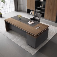Meubles de bureau modernes en bois à bas prix en forme de L Ensemble de directeurs de bureau organisateur pour directeur avec armoire courte