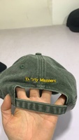 Gorra de Béisbol de 6 Paneles de Algodón Lavado de Alta Calidad con MOQ Bajo, Bordado a Mano Personalizado con Patrón de Puntos, Gorra Retro de Copa Suave con Protección Solar