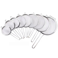 26Cm Professionele Keuken Rvs Groente Fruit Stalen Handgrepen Mesh Uitschuifbare Over Sink Geperforeerde Vergiet Zeef