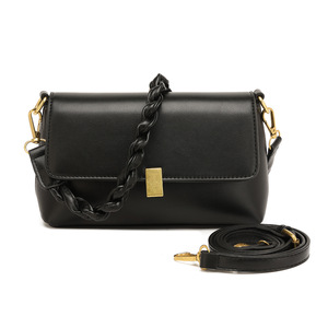 Borsa a Tracolla da <span class=keywords><strong>Donna</strong></span> alla Moda, Taglia Media, in PU, con Chiusura Decorativa, Fodera in Poliestere, Cinghia Decorata, per Uso Quotidiano - Product Image 4