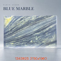 Dalle de marbre bleu cristal en promotion, 1,8 cm, finition polie, pour comptoirs de cuisine, meubles-lavabos de salle de bain, murs et projets d'aménagement intérieur