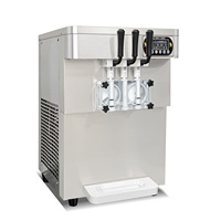 Machine à glaces aux fruits et au lait trois couleurs et trois saveurs, certifiée CE ETL, en acier inoxydable, nouvelle génération, haute productivité, en promotion