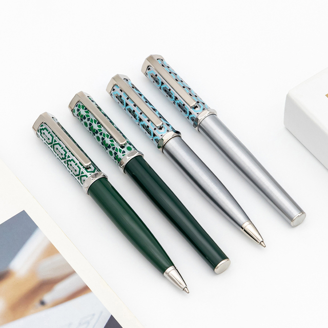 Business Metal Signature Pen Advertising Gift Pen Custom Exquisite Engraving Ballpoint Pen with Laser Corporate logo