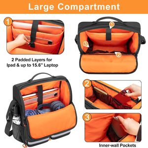 Large Capacity Wheeled Wheelchair Storage Bag <b>Hanging</b> Back Storage Bag for Wheelchairs Rehabilitation Therapy Supplies - Product Image 5
