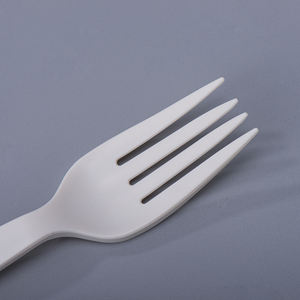 Tenedor de almidón de maíz de 6,5 pulgadas de alta calidad, cubiertos desechables biodegradables compostables ecológicos para fiestas al por mayor - Product Image 3