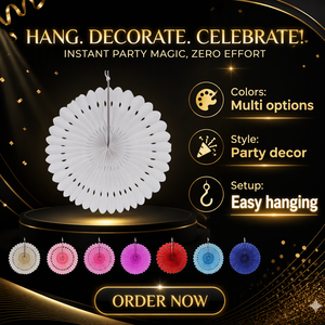 <b>Festive</b> Party Paper Lanterns <b>Bunting</b> Banner Hanging Garlands Room Ceiling Celebration Decor Set - Product Image 6