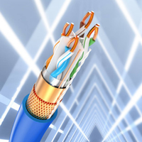 Cable de Red Ethernet Gigabit de Par Trenzado Kneysum CAT5E CAT6A, Blindado SFTP, Conductor Sólido de Aluminio, 8 Conductores