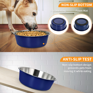 Paslanmaz Çelik Köpek Kedi Mamalıkları - Çevre Dostu Sağlam Tasarım Dökülmez Taşınabilir Ev Seyahat Evcil Hayvan Maması Kabı (Kedi ve Köpekler için) - Product Image 2