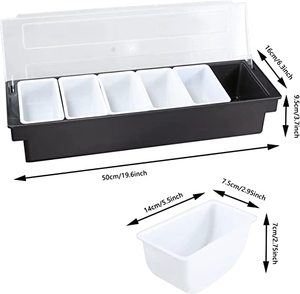 Home <strong>Bar</strong> Restaurant Cooled <strong>Bar</strong> Tray Ice Chilled Fruit <strong>Condiment</strong> Server <strong>Caddy</strong> - Product Image 5