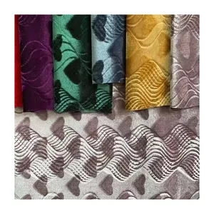 Home furnishing textiles fabric wholesale KS 2 EMBOSS velvet fabrics for sofa and upholstery