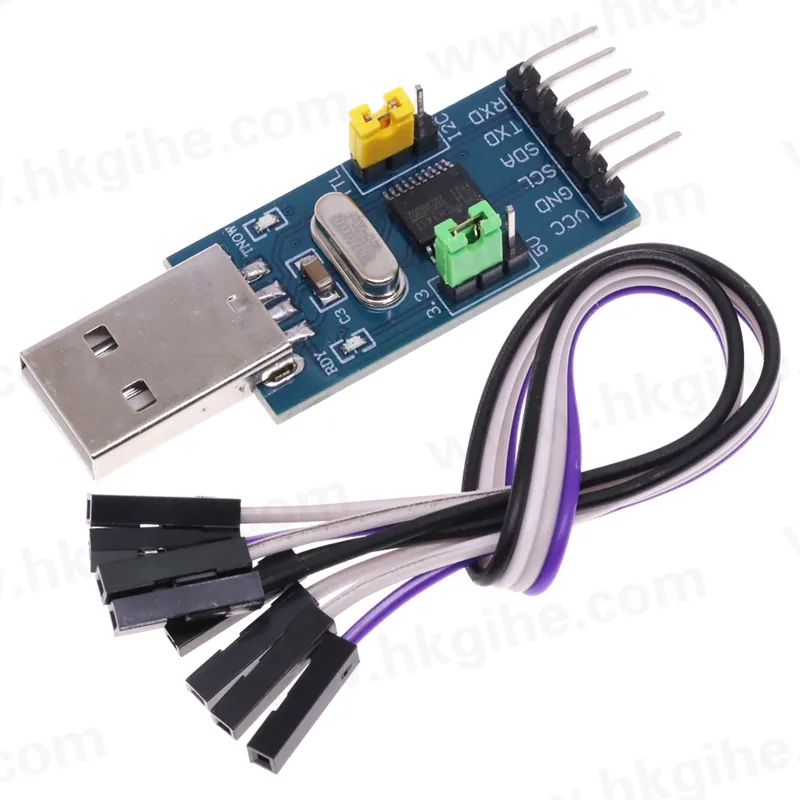 wholesale CH341T 2 1 module 3.3V 5V I2C IIC UART USB to TTL single-chip serial port downloader made in China