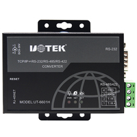 Convertidor Industrial de Serie a Ethernet UOTEK UT-6601H de 1 Puerto RS-232/485/422