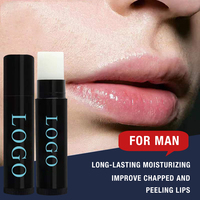 Baume à lèvres réparateur pour homme, sans couleur, anti-gerçures, label privé, hydratant biologique, repulpeur de lèvres pour homme