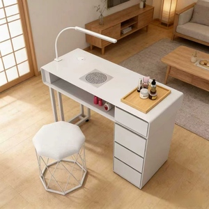 Mesa de Manicura Económica Individual/Doble Multifuncional Estilo Crema para Celebridades de Internet - Product Image 6