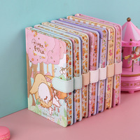 Cuaderno de notas con dibujos animados para niñas, diario de papelería para estudiantes, Agenda, cuaderno de tapa dura
