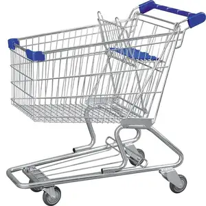 Carrinho de compras alemão de zinco com pó carrinho de compras resistente carrinhos de supermercado para venda