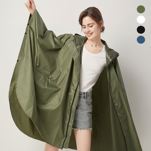 Poncho impermeabile estivo per adulti per campeggio all'aperto e l'escursionismo viene fornito con una borsa - Product Image 1