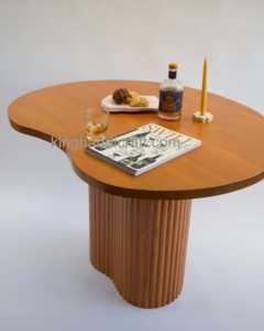 Mesa de centro de madera hecha a mano personalizada, respetuosa con el medio ambiente, muebles de sala de estar rústicos modernos de madera maciza - Product Image 4