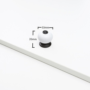 Antieke Keramische Kast Handgrepen Ladeknoppen Trekt Garderobedeurklink Eenvoudig Enkel Gat Meubelladehandvat Hardware - Product Image 5