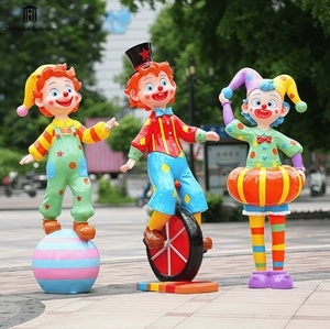 Escultura de <span class=keywords><strong>Payaso</strong></span> de Circo de Fibra de Vidrio para Decoración de Centros Comerciales, Áreas Escénicas y Parques de Atracciones - Product Image 6