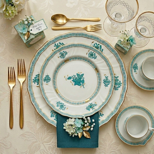 Juego de Vajilla de Porcelana Fina con Diseño Floral Negro y Detalles en Oro Real, Plato de Presentación Vintage, Taza de Café y Tazón para Eventos de <span class=keywords><strong>Hotel</strong></span> - Product Image 1