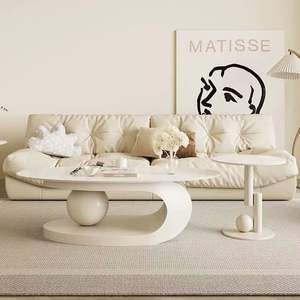 Meubles de salon table basse ronde moderne en acier inoxydable imbriquée en or ensemble de table basse moderne table basse - Product Image 4