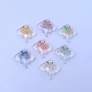 100 Pezzi di Ciondoli in Resina a Forma di Animali Marini Fluorescenti, Charm Carini per <span class=keywords><strong>Accessori</strong></span> di Gioielleria, Braccialetti Fai-da-Te e Portachiavi - Product Image 3