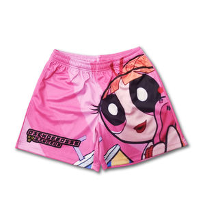 Venta caliente Diseño de logotipo Sublimado Transpirable Ropa deportiva de secado rápido 100% Poliéster Pantalones cortos de tela de secado rápido - Product Image 2