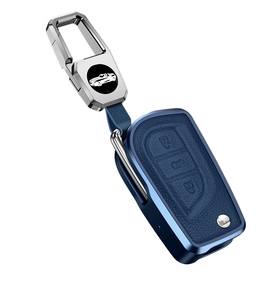 Étui de protection pour clé de voiture en alliage d'aluminium pour Toyota COROLLA camry LEVIN REIZ highlander RAV4, porte-clés pliable, porte-clés, sac - Product Image 3