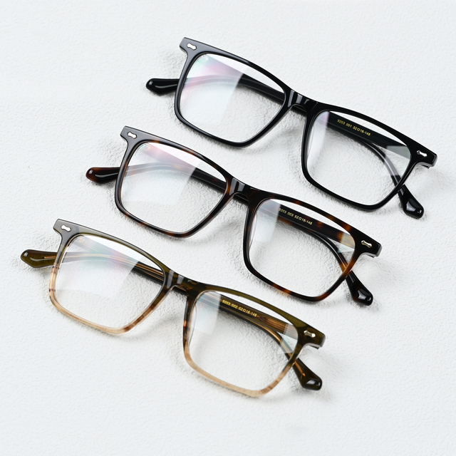 Eyeglasses Frames for Men Acetate Frames Classic Square Black Optical Eyewear for Men