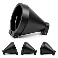 LAIDNUO Adaptateur de fixation en aluminium usiné CNC sur mesure, Cache-objectif conique, Anodisé noir de précision, Équipement industriel OEM