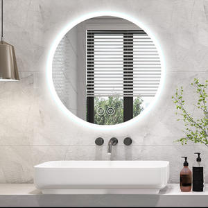 Miroir intelligent avec lumière salle de bain salle de bain led miroir magique toilette <span class=keywords><strong>lunettes</strong></span> antibuée rond miroir lumineux personnalisation - Product Image 1