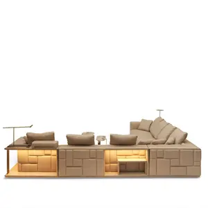 Oem New Babylon góc Sofa Hiện Đại Đồ nội thất phòng khách phong cách Mỹ lưu trữ sofa Set chuyển đổi kết hợp
