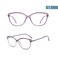 Monture TR90 Premium Fantaisie Légère Unisexe, Lunettes d'ordinateur pour Adulte à Monture Complète, Forme Carrée Diamantée, Branches Transparentes en CP