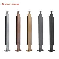 Offre Spéciale : Garde-corps de balcon en verre avec poteaux en acier inoxydable SUS304, balustrades et mains courantes modernes en verre transparent