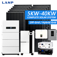Sistema Híbrido Completo de Energía Solar Fuera de la Red de 20kw, Kit Solar de 25kw, 15kw, 10kw, 8kw, 5kw, Sistema de Energía Solar Residencial y Comercial, Panel Solar