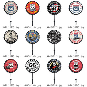 Autocollant de réfrigérateur en fer imprimé avec motif personnalisé, support mural rétro, crochet décoratif mural pour garage, bar et cuisine - Product Image 6